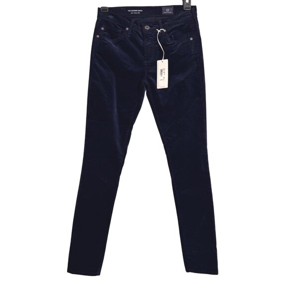 AG The Legging Ankle Size 24 Super Skinny Ankle Dark Blue Velvet NWT Adriano - Picture 1 of 9
